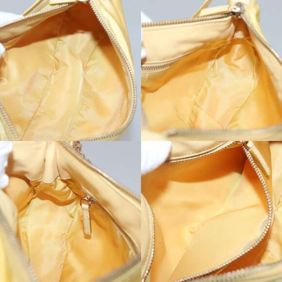 PRADA Shoulder Bag Nylon Yellow Gold - Picture 12 of 12